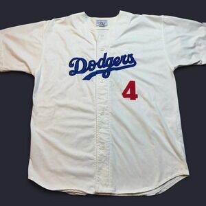 Vintage Rare 90's Duke Snider Los Angeles Brooklyn Dodgers Starter Jersey XXL